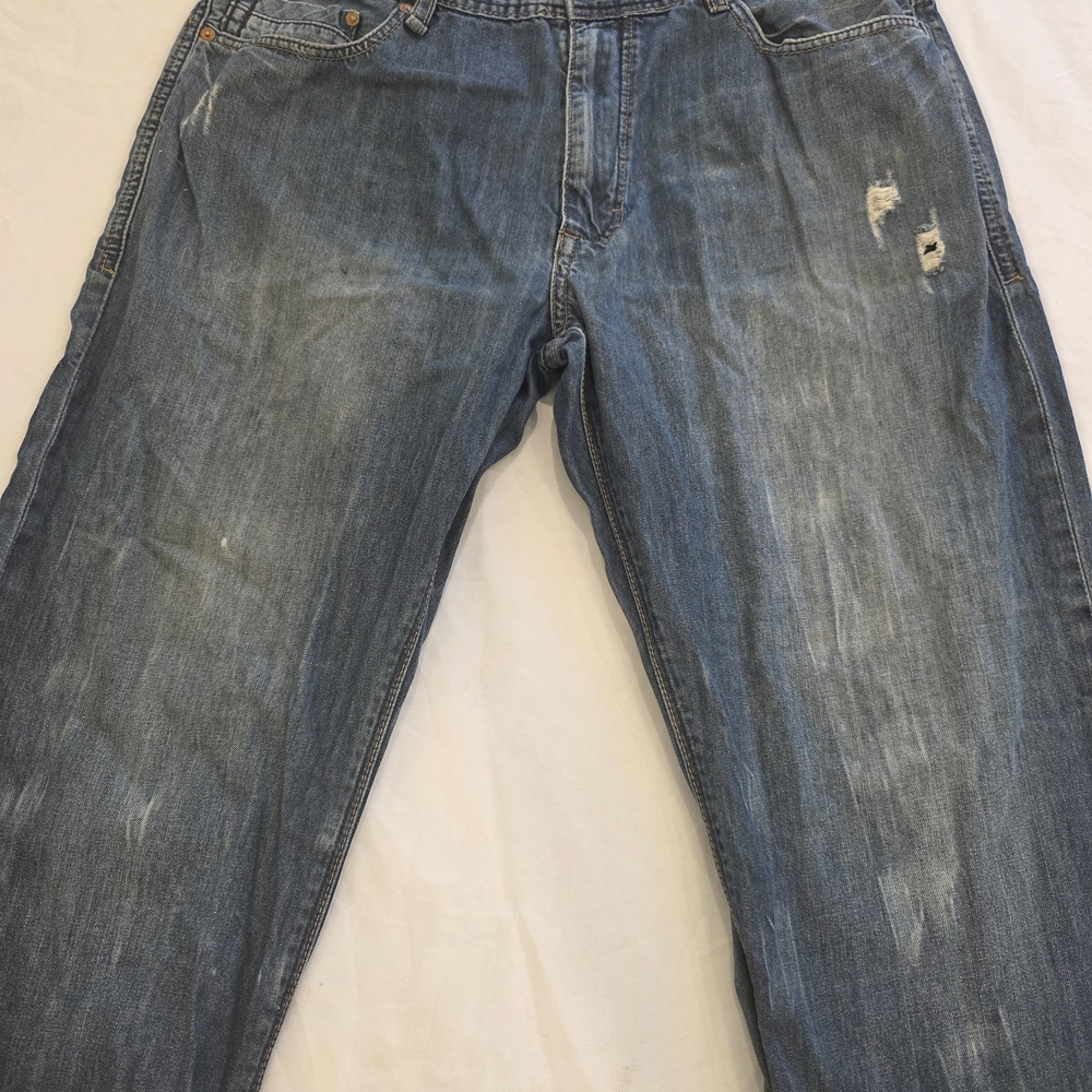 Sean John Hamilton Distressed Ripped Denim Relaxed Fit Jeans Men W36 L32 - Picture 10 of 11